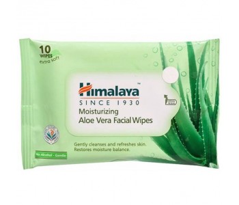 HIMALAYA MOISTURIZING FACIAL WIPES ALOE VERA 10PC